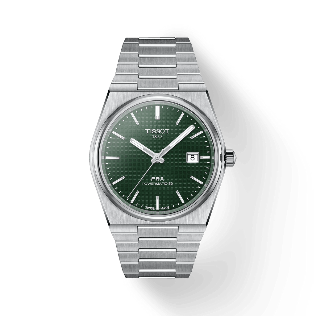 TISSOT PRX POWERMATIC 80 MED GRØN URSKIVE - Herreur - T1374071109100
