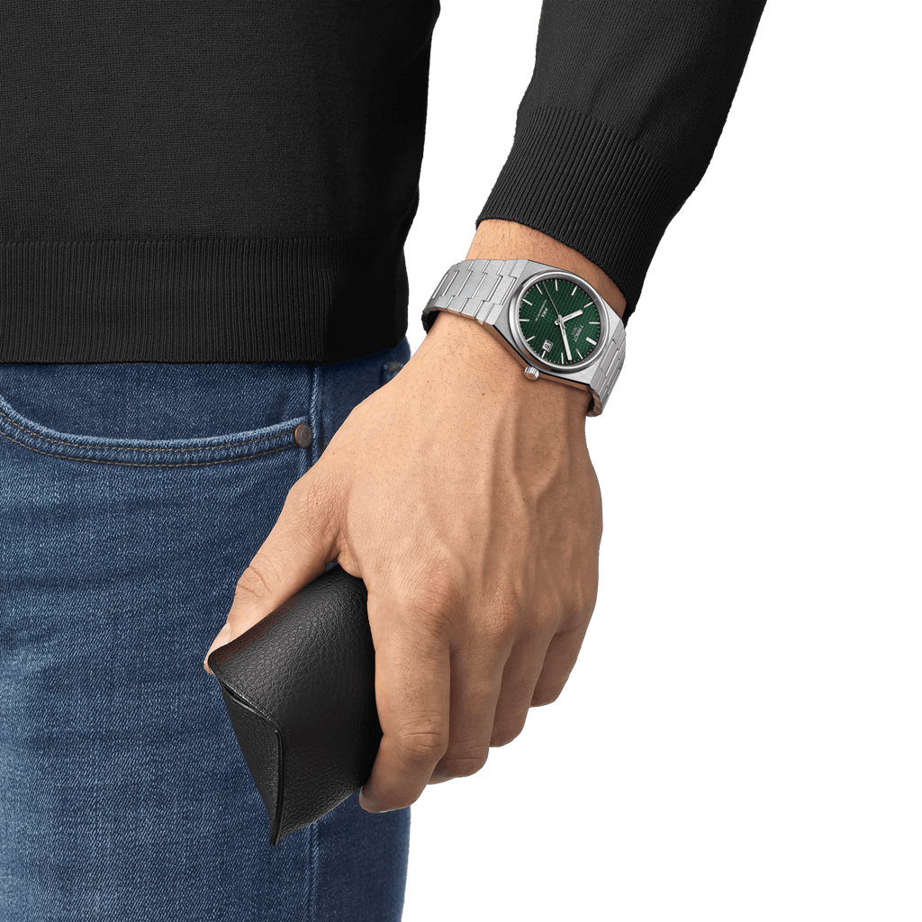 TISSOT PRX POWERMATIC 80 MED GRØN URSKIVE - Herreur - T1374071109100