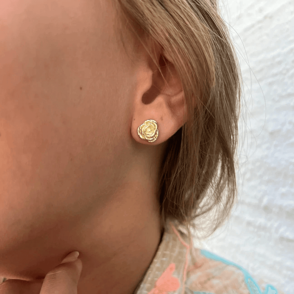 Wioga Diana Forgyldte Rose Ørestikker - Øreringe - E-8811-GP