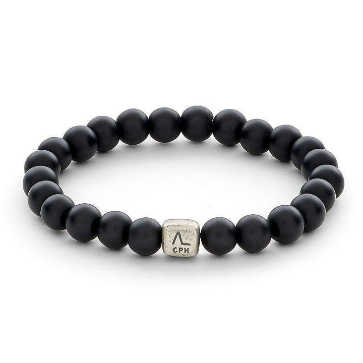 Alexander Lynggaard Bracelet Onyx 8mm with matte black pearls and silver detail. Model c00063-001-1