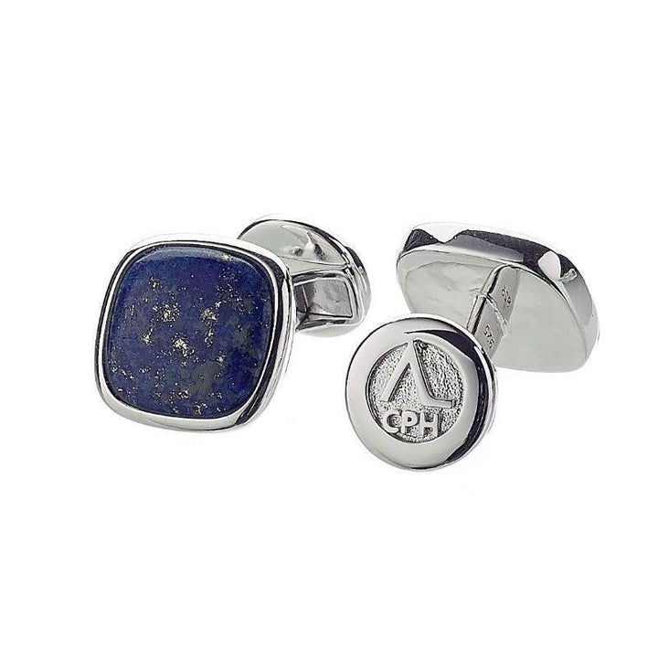 Alexander Lynggaard Hope Cufflinks Lapis shows cufflinks in silver with blue lapis stones. Model H31105-1