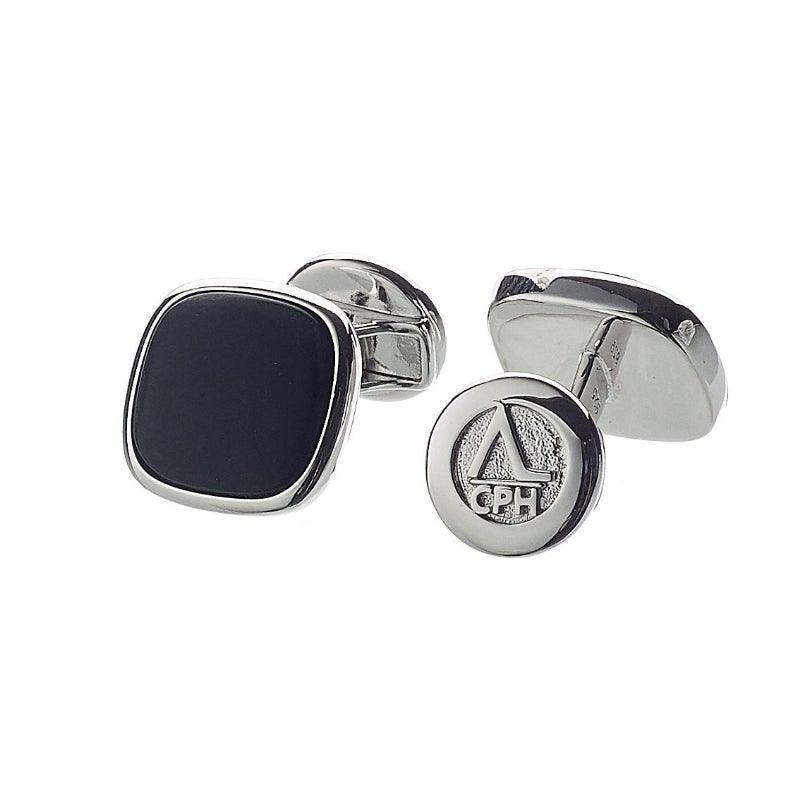 Alexander Lynggaard Hope Cufflinks Onyx shows elegant cufflinks in silver with black onyx detail. Model H31101-1