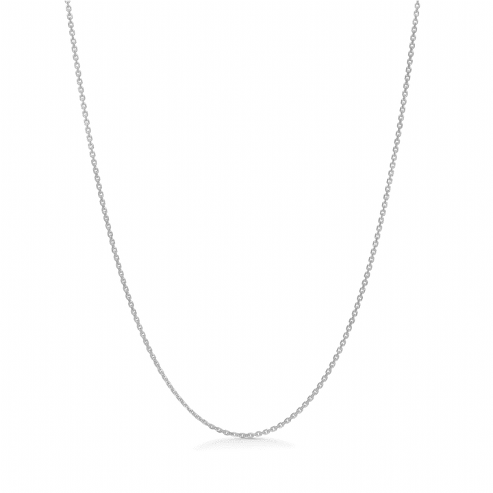 Anker Facet Silver Necklace 55 cm shown in a simple and elegant silver chain on a white background. Model 9120111-9120111-1.