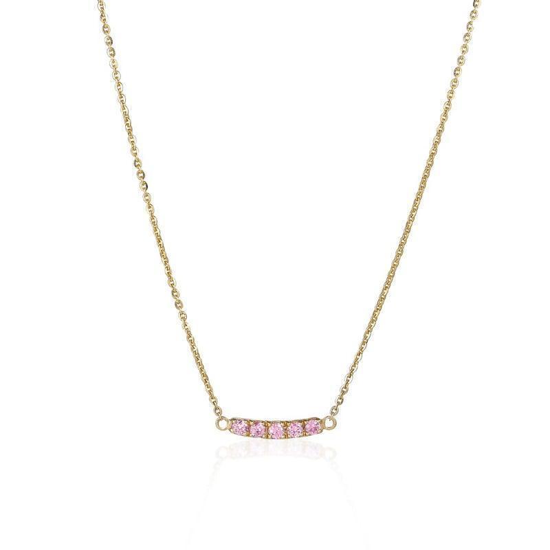 Anpé Atelier Lene Baby Pink Safirer Halskæde - Halskæde - 2501