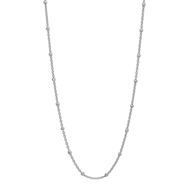 Aqua Dulce Solv Dot Necklace 60 cm in silver with small ball details, simple and elegant chain. Model 1482-1482-1