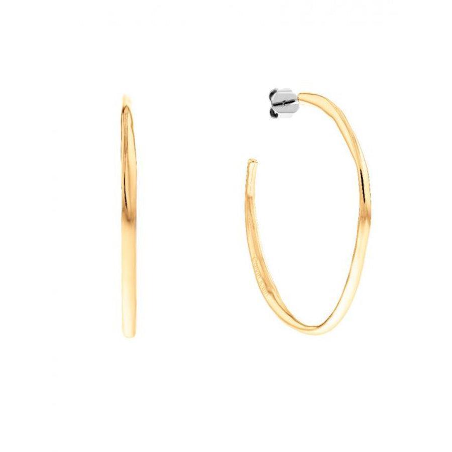 Calvin Klein Molten Pebble Bangle stål-gold creoler - 35000115 - Øreringe - 35000115