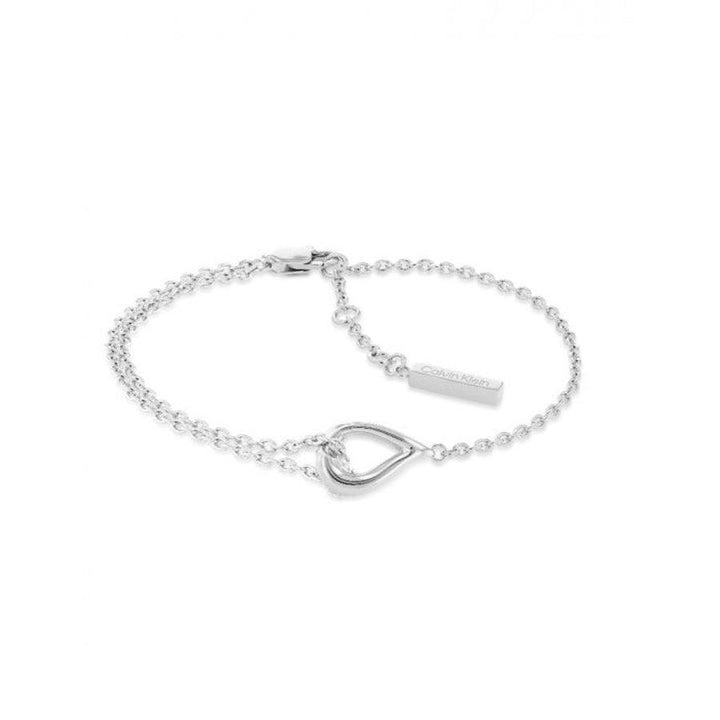 Calvin Klein Sculptured Drops Bracelet steel-colored bracelet with drop pendant and bar detail, Model 35000076-35000076-1