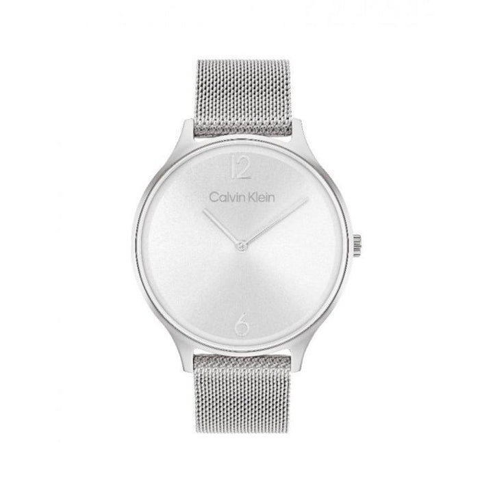 Calvin Klein Timeless women's watch with silver dial and mesh chain, minimalist design. Model 25200001-25200001-1