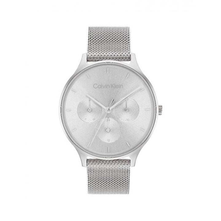 Calvin Klein Timeless Multifunction women's watch with silver dial, mesh strap and minimalist design. Model 25200104-25200104-1