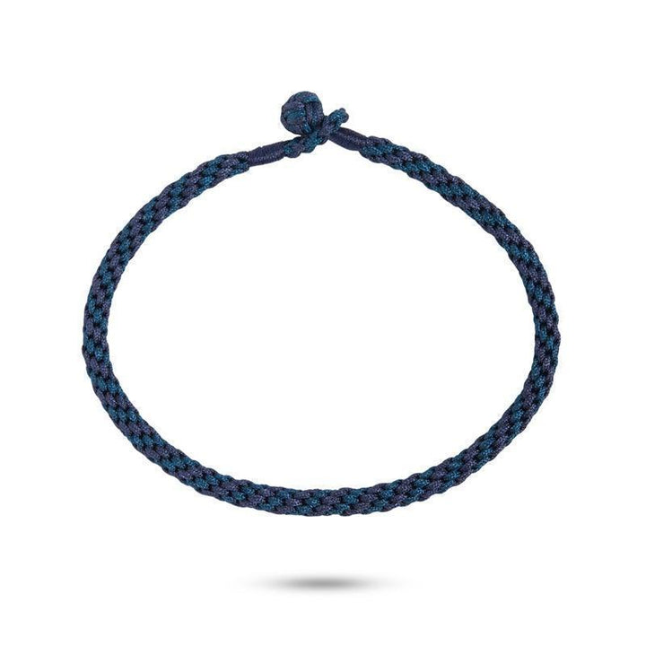 carre-blue-man-armband-bb4175, braided dark blue textile bracelet with knot closure, Model BB4175-1