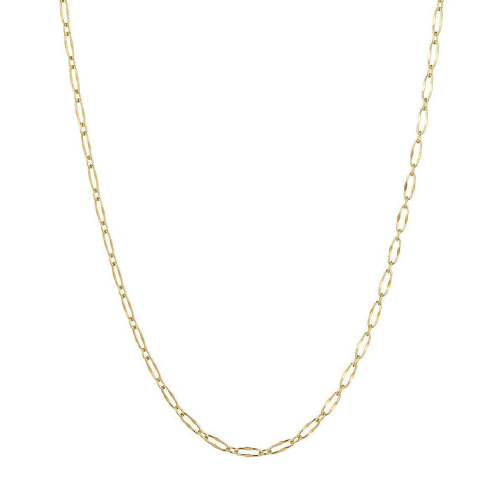 Carre necklace in gold-plated silver with oval links in a simple, elegant style on a white background. Model FC4328-FC4328-1