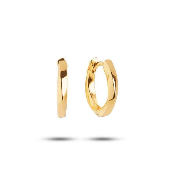 carre-hoops-gold-plated-15mm see close-up, shiny gold hoops in simple style, Model FH4275-FH4275-15CM