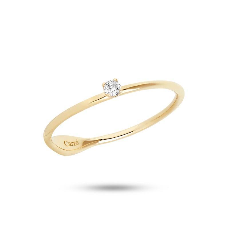 carre-ring-in-10kt-gold-with-brilliant-tr4276-tr4276-di003w-si-001, elegant thin gold ring with brilliant, Model tr4276-tr4276-di003w-si-001