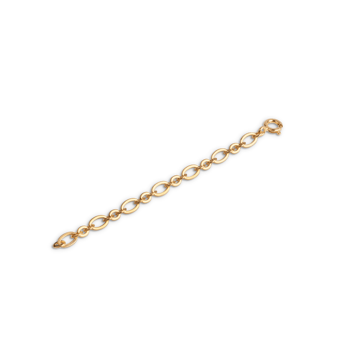 Enamel Anklet Extender, gold-plated ankle chain extender in shiny gold finish. Model B101G-B101G-1