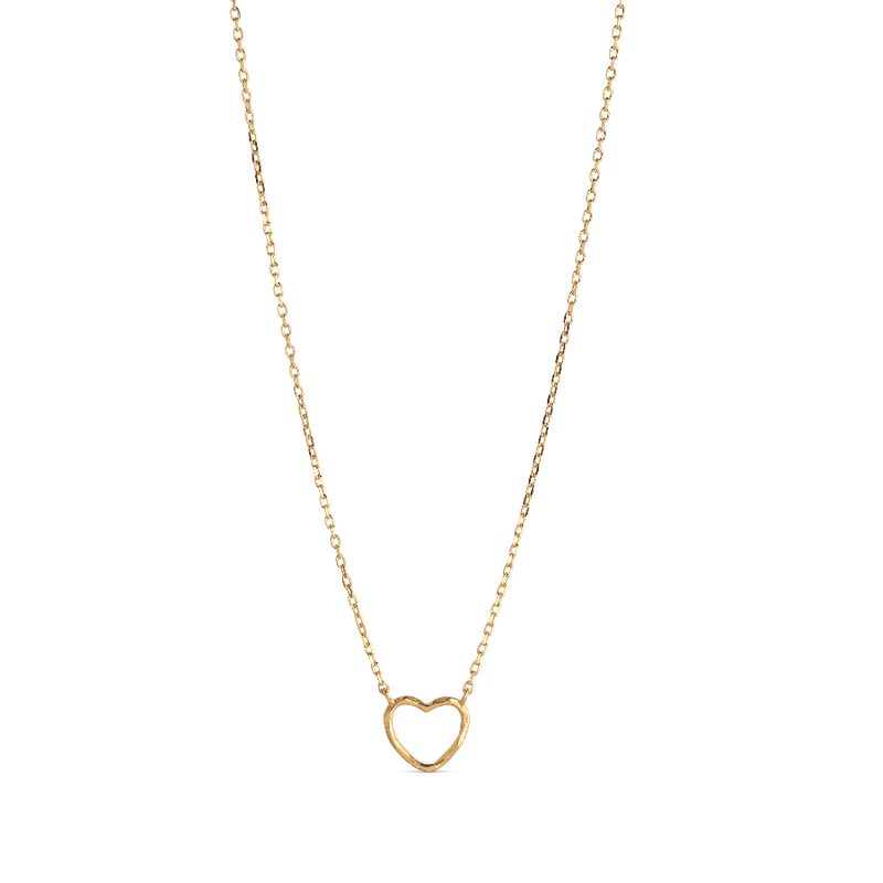 Enamel Organic Heart Halskæde - N102GM - Halskæde - N102GM