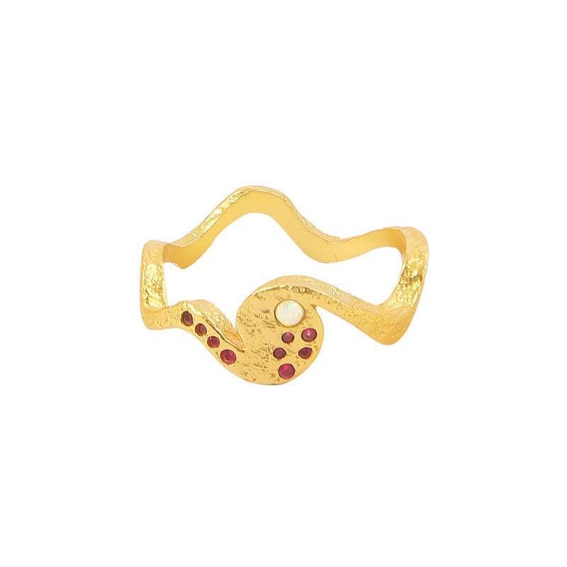 Hultquist Copenhagen Opalus Forgyldt Ring - S08011G - Ringe - S08011G-001