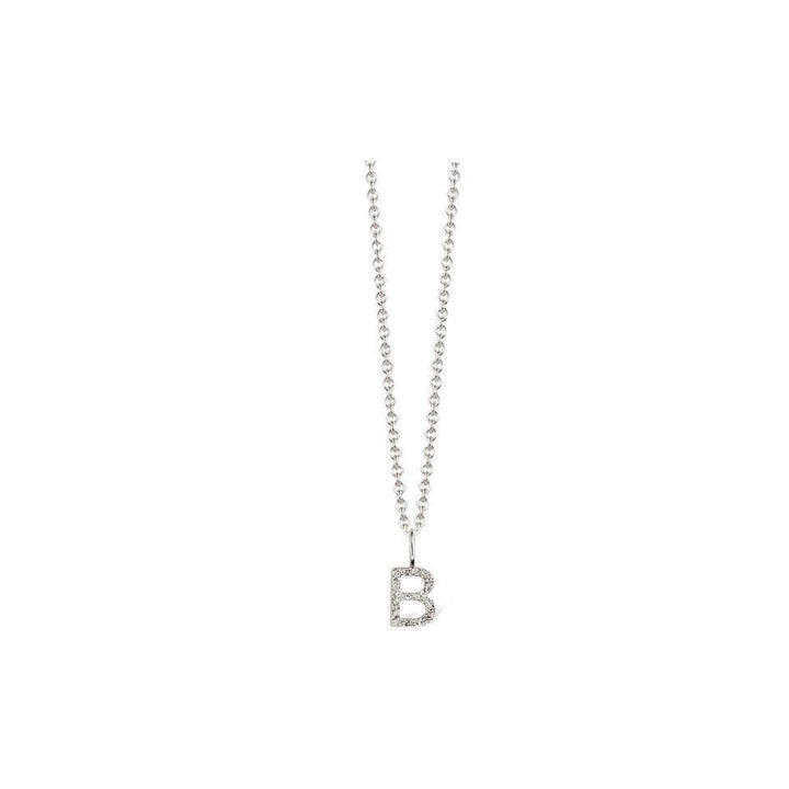 I AM ME Letter I silver, elegant necklace with letter I pendant in shiny silver finish. Model 42002-002.