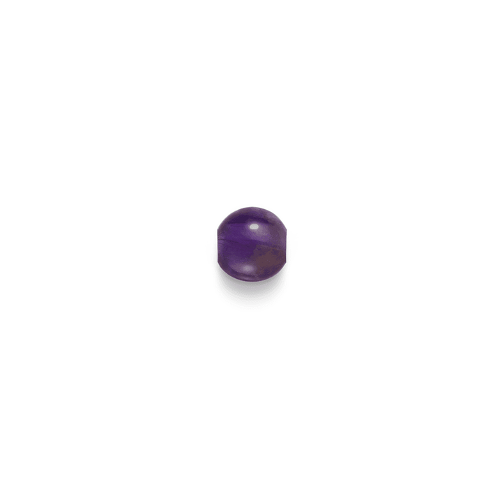 Inner Peace Amethyst Pearl Confidence displays a round, purple amethyst pearl with a smooth surface. Model c124g118-1.