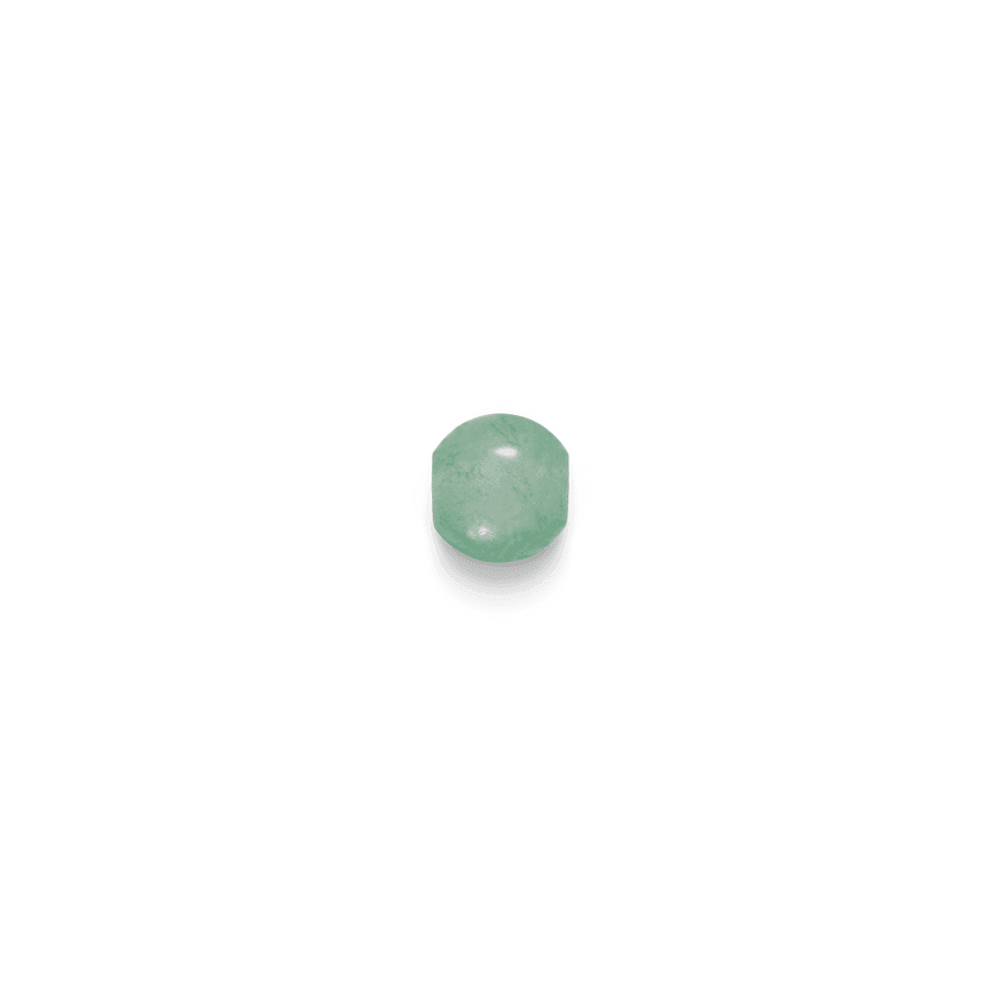 Inner Peace Aventurine Pearl Adventure shows a round, light green aventurine pearl on a white background. Model c124g121-1.