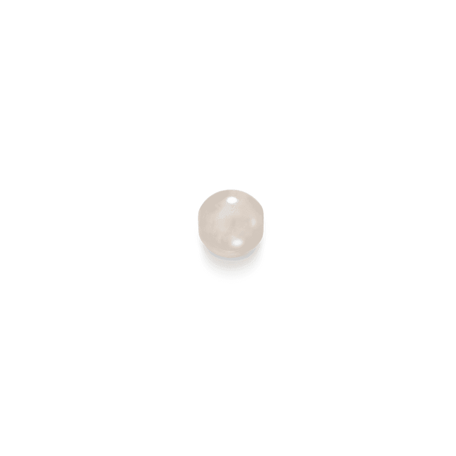 Inner Peace white Manesten Abenhed, small round white pearl on a white background. Model C124G125-1