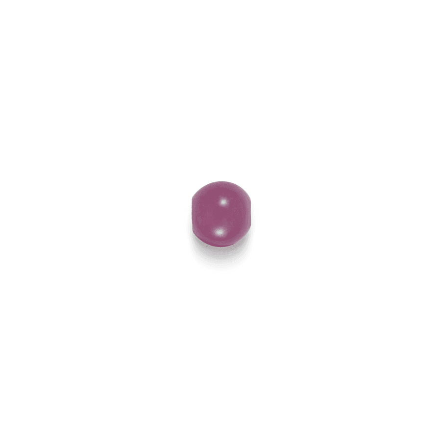 Inner Peace Ruby Pearl Passion, round purple pearl, shiny surface. Model c124g116.