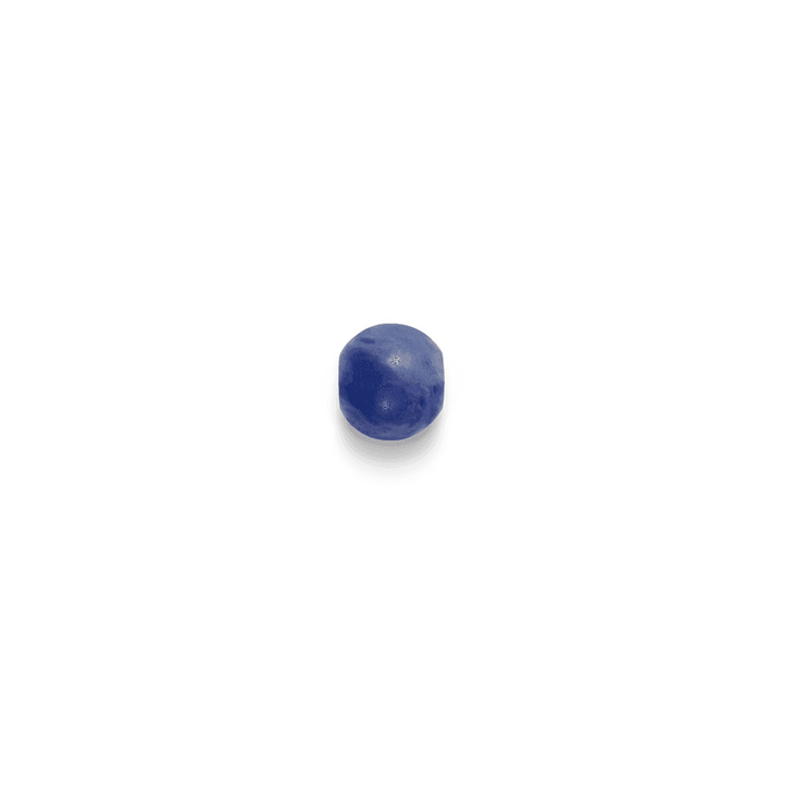 Inner Peace Sodalite Pearl appears as a round, blue stone pearl on a white background. Model c124g120-1.