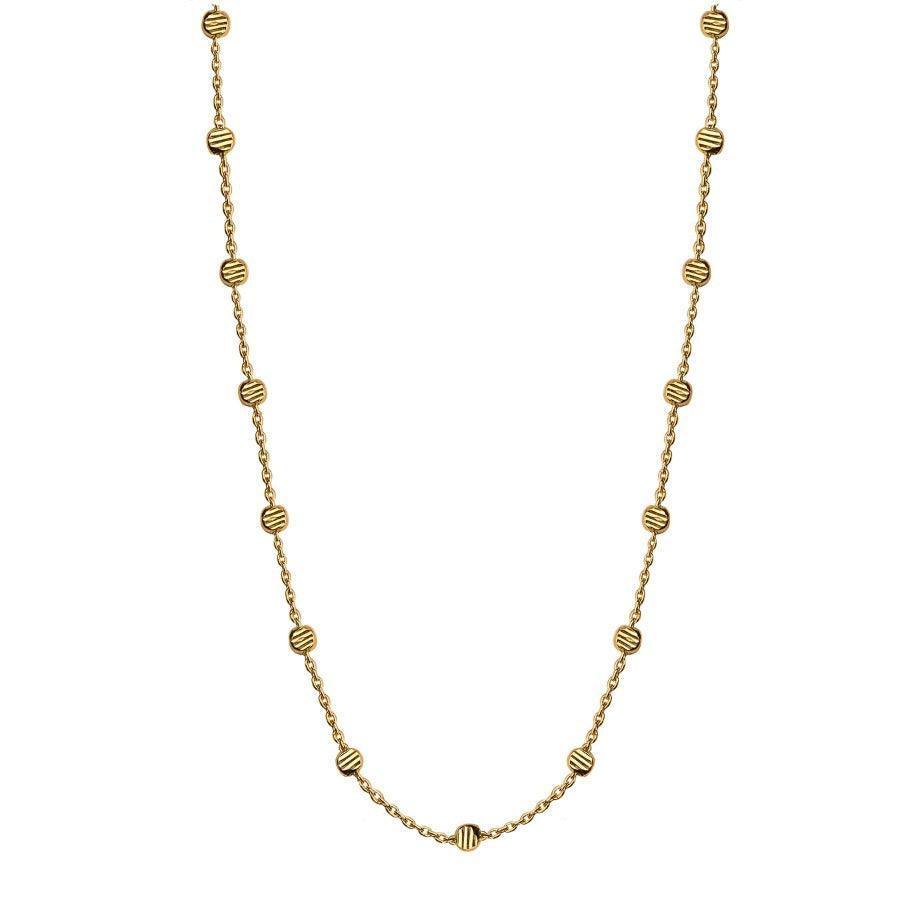 Jeberg Jewellery Gold Beads Necklace sølvforgyldt - 4575-42-G - Halskæde - 4575-42-G
