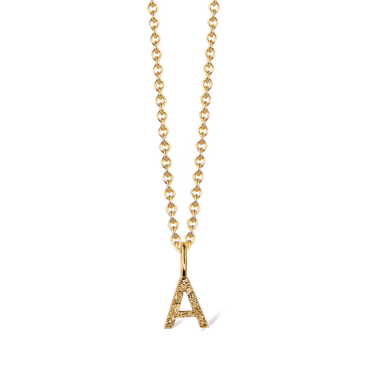 Jeberg Jewelery I Am Me Letter Silver-gilt necklace with the letter A in golden look, Model 42000-42000-001-1.