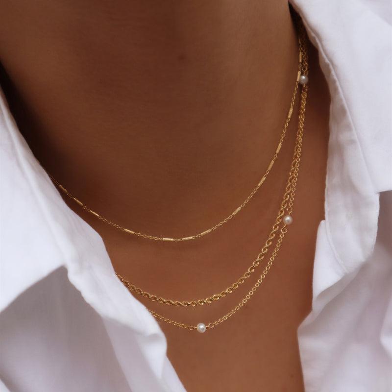 Jeberg Jewellery NORA Halskæde Forgyldt - 4560-42-G - Halskæde - 4560-42-G