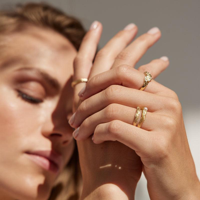 Jeberg Jewellery SAND DUNE Ring Forgyldt - 61300 - Ringe - 61300-001