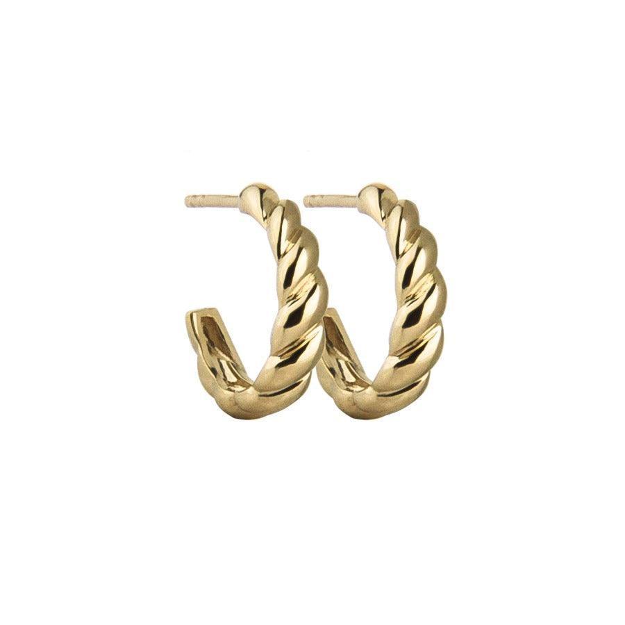 Jeberg Jewellery Twisted Creol sølvforgyldt - 50840 - Øreringe - 50840