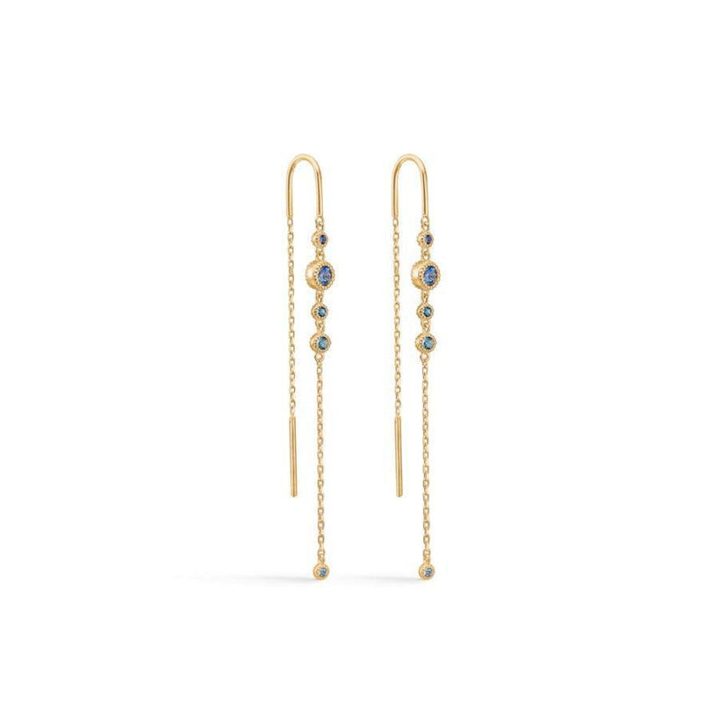 Mads Z 14 kt Luxury Rainbow Blue Øreringe - 1504064 - Øreringe - 1504064