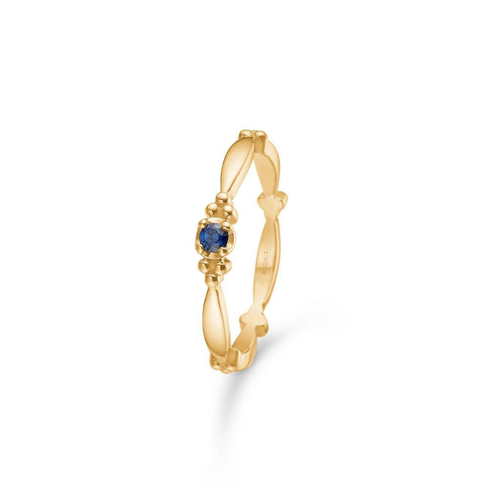Mads Z 14 kt. Poetry XO Ring Med Safir - Ringe - 1544081-001