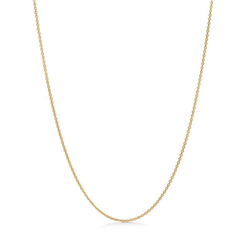 Mads Z 14kt necklace anchor facet 40-45cm shows a simple, elegant anchor chain in gold-coloured design. Model 9520110-9520110-1
