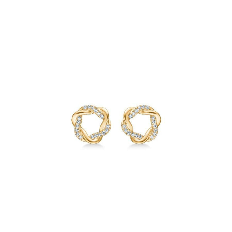 Mads Z 14kt Twist Ørestikker 0.085Ct W.Si - Øreringe - 1511022