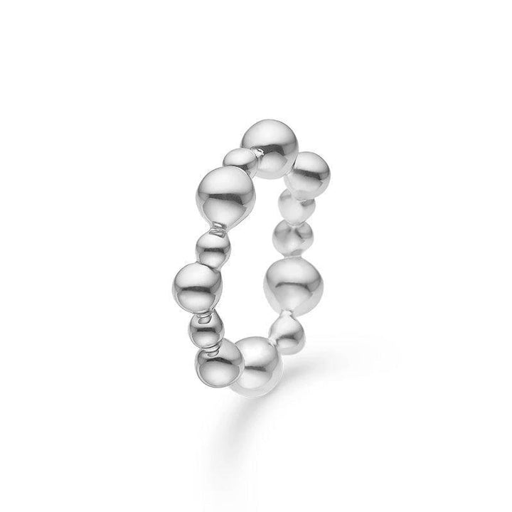 Mads Z Silver Embedded Ball Ring in bright silver with balls in varying sizes. Model 2140084-001.