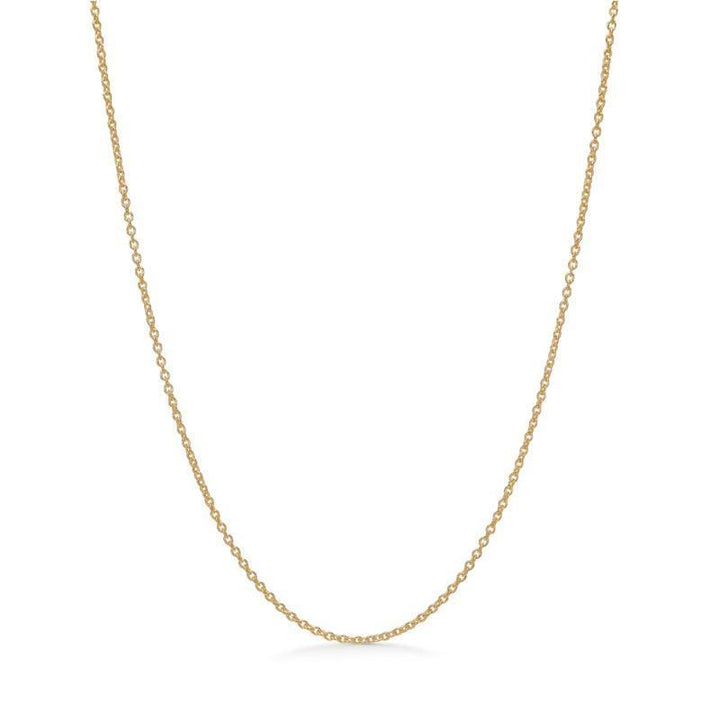 Mads Z Silver Gilt Round Anchor Necklace, simple round chain in gold-plated silver on a white background. Model 9220102-1
