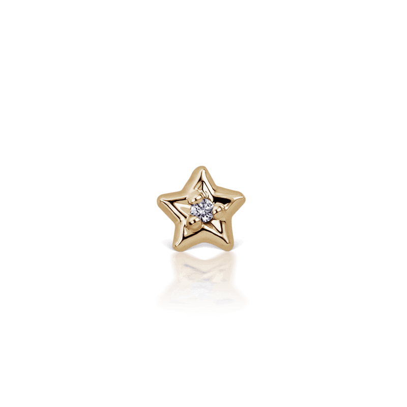 MARIA TASH Diamond Solitaire Star - Øreringe - XSSTARD-YG-W3-001