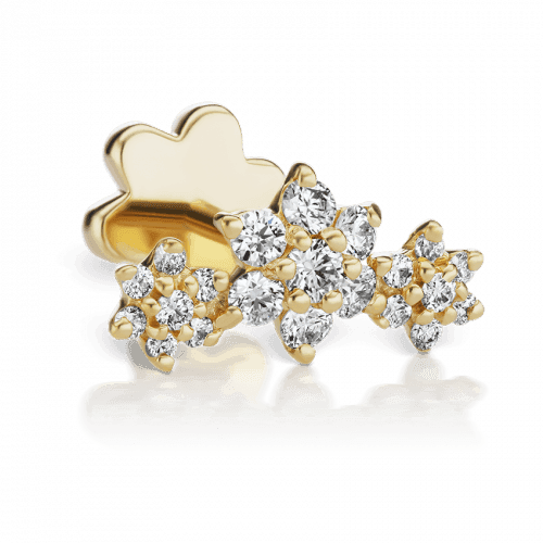 MARIA TASH Three Flower Garland Diamond Stud Earring 18k - Øreringe - XC3FLD-002