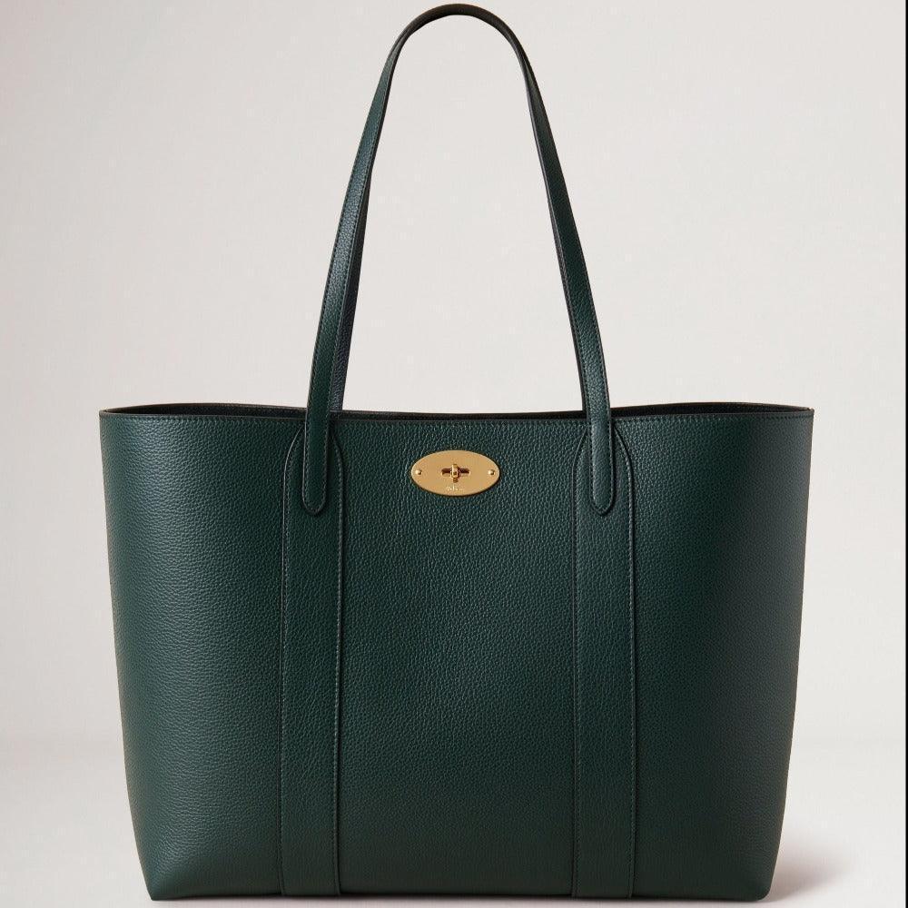 Mulberry Bayswater Tote Small Classic Grain Mulberry Green - Bayswater Taske - HH5727/205Q633