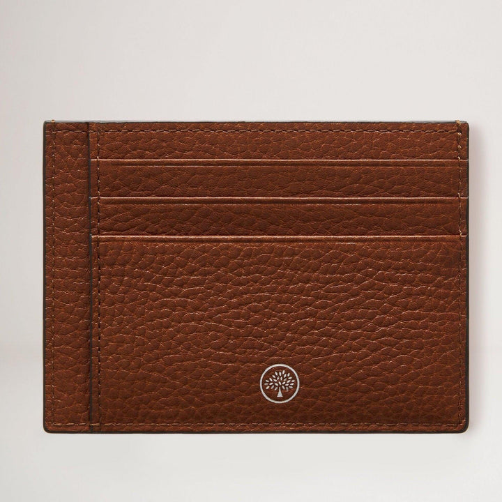 Mulberry Card Holder Two Tone Oak in textured brown leather with card pockets. Model RL7423552G110