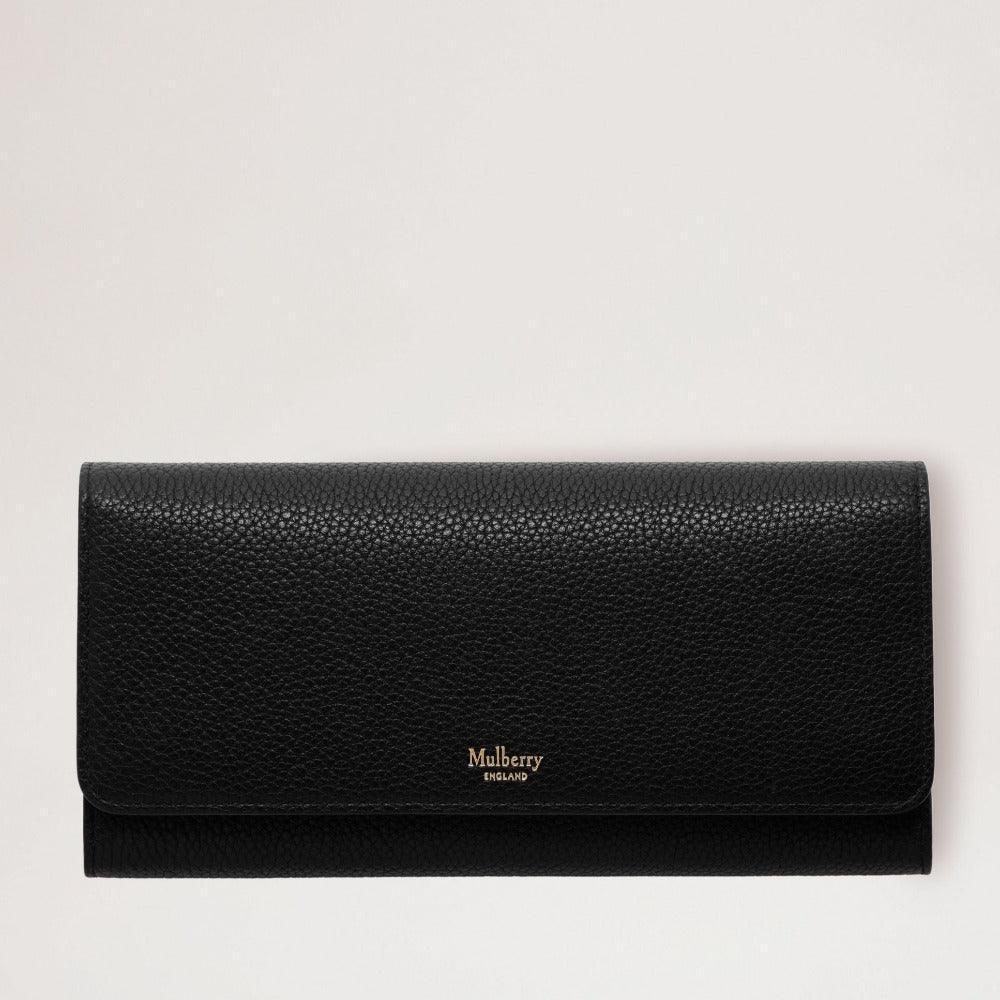Mulberry Continental Wallet in black leather, classic and elegant design. Model RL4440205A100.