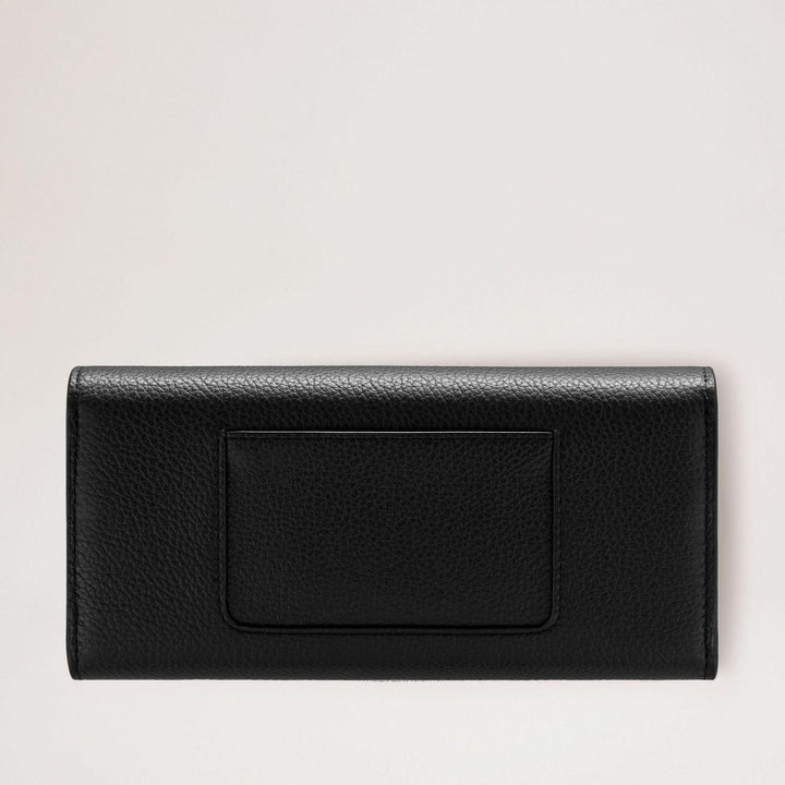 Mulberry Purse Darley Wallet Small Classic Grain Black, black wallet in grained leather, seen from the back. Model RL4868205A100