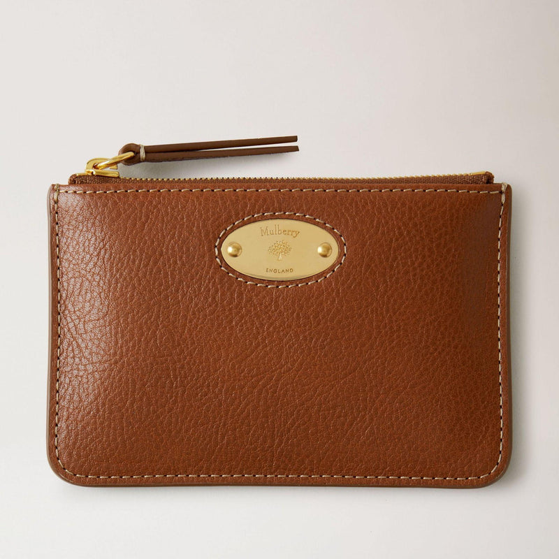 Mulberry Pung - Plaque Small Zip Pouch Oak NVT Legacy - Plaque - RL7084/275G110