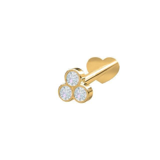 Nordahl 14kt Guld Piercing 0.04ct - Øreringe - 314007BR5