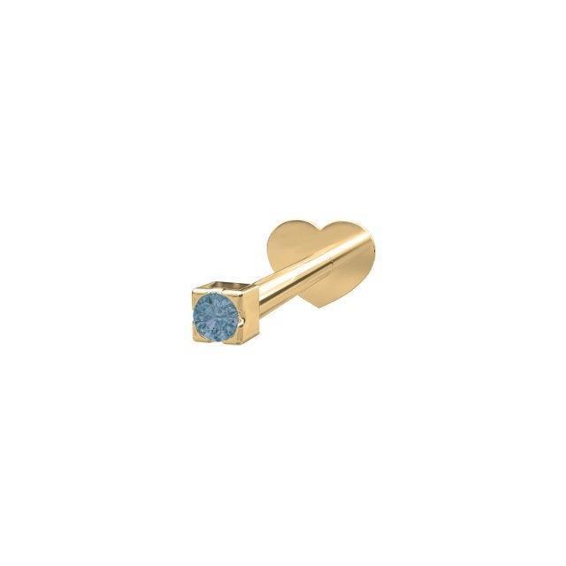 Nordahl 14kt Guld Piercing London Blue Topaz - Øreringe - 314012-5