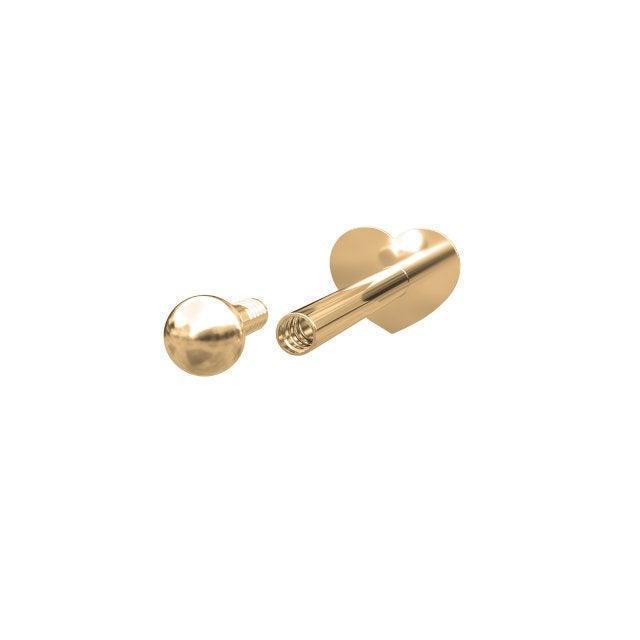 Nordahl 14kt Guld Piercing m.kugle - Øreringe - 314000-5