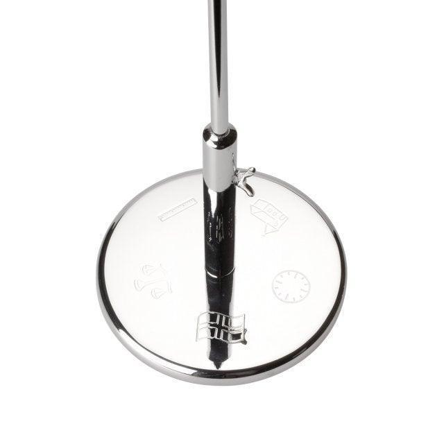 Nordahl Andersen flagpole with motifs on a round, shiny metal base with engraved icons. Model 150-81024-2