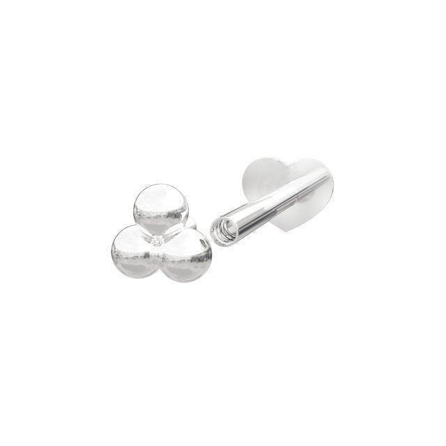 nordahl-silver-piercing-m-3-balls shows a silver-colored piercing with three ball-shaped details, Model 314002-9-2.