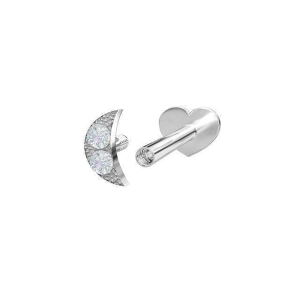 Nordahl Sølv Piercing Måne - Øreringe - 314006CZ9